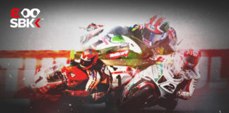 In celebration of its 800th race, Dorna has produced this digital image showing three Superbike World Champions (from left): Carl Fogarty, Jonathan Rea, and Colin Edwards.