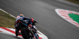 Michael van der Mark (60) riding in wet conditions at Magny-Cours. Photo courtesy of Yamaha.
