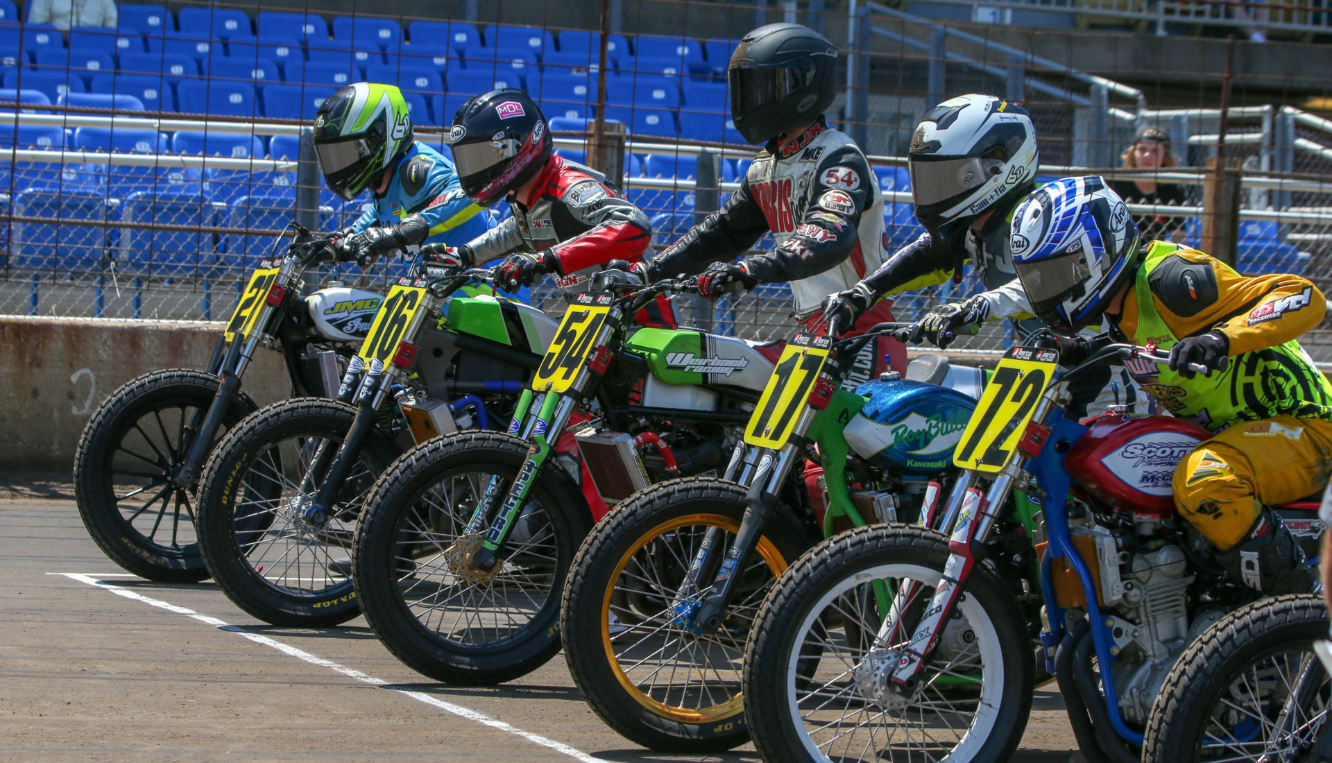 American Flat Track racers. Photo by Scott Hunter, courtesy of AFT.