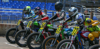 American Flat Track racers. Photo by Scott Hunter, courtesy of AFT.