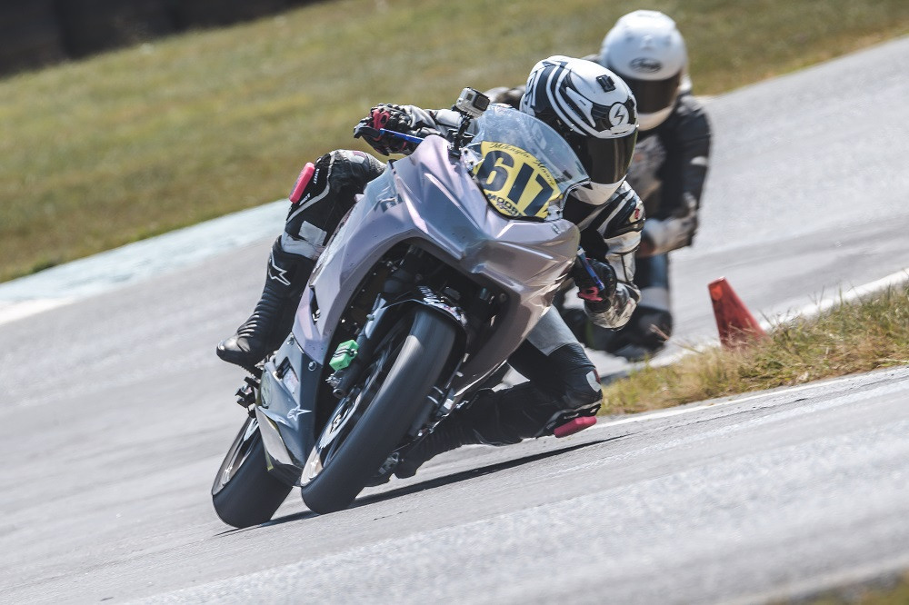 Mikayla Moore (617) won the Motogladiator Ninja 400 race on Summit Point's Shenandoah Circuit. Photo by Vae Vang/Noiseless Productions, courtesy of Motogladiator.