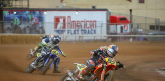Shayna Texter (52) leading Ryan Wells (94) at the Minnesota Mile. Photo courtesy of Red Bull KTM.