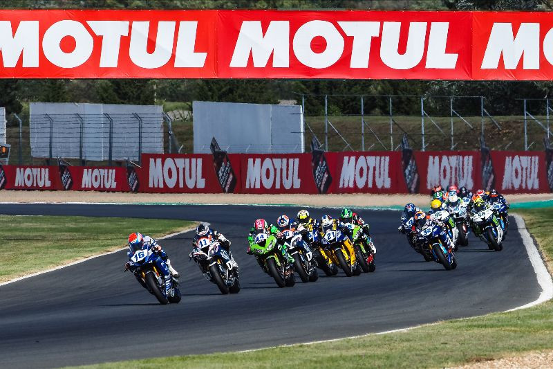 Action from the World Supersport race at Magny-Cours. Photo courtesy of Dorna WorldSBK Press Office.