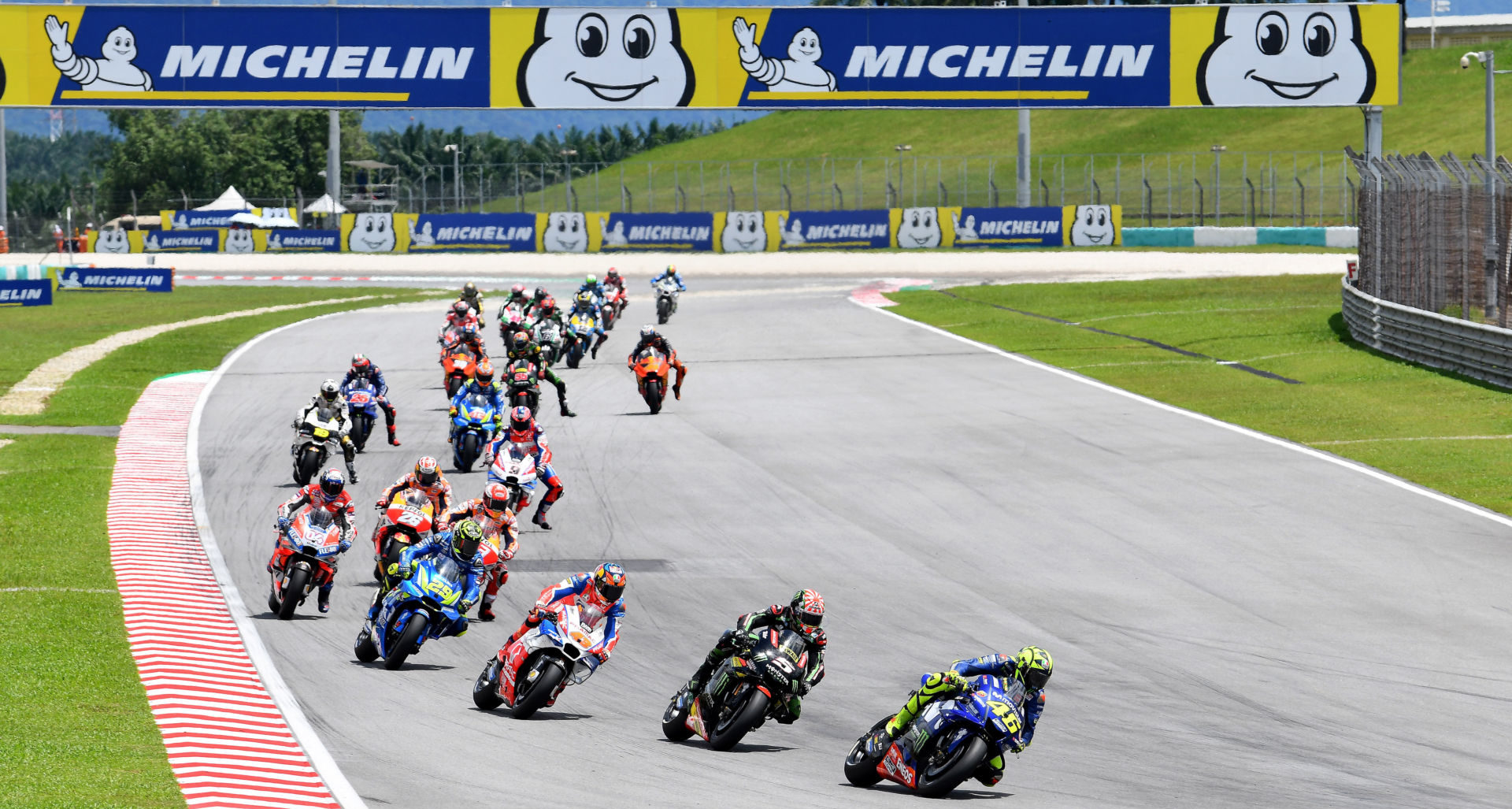 The start of the 2018 Malaysian Grand Prix at Sepang International Circuit. Photo courtesy of Michelin.