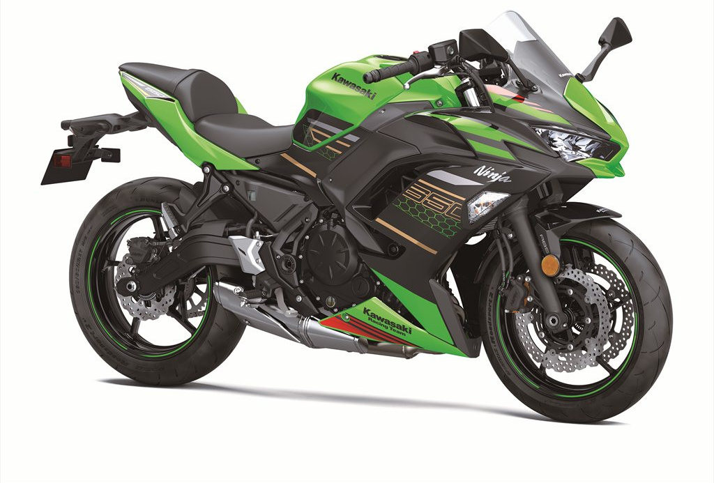 A 2020 Kawasaki Ninja 650.