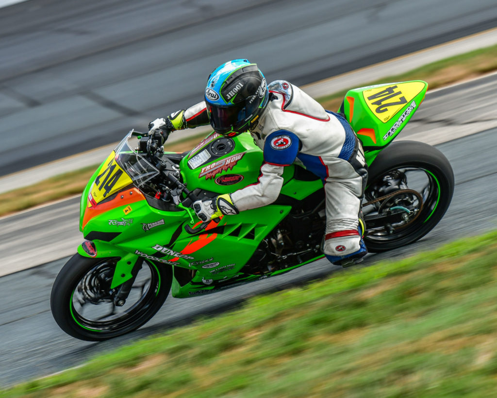 LRRS racer Brianna McHugh (214). Photo by Martin Hanlon, courtesy of LRRS/NHMS.