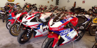 Some of the motorcycles from the late Charlie Mavros’ 200+ motorcycle collection that will be auctioned off in Florida in November.
