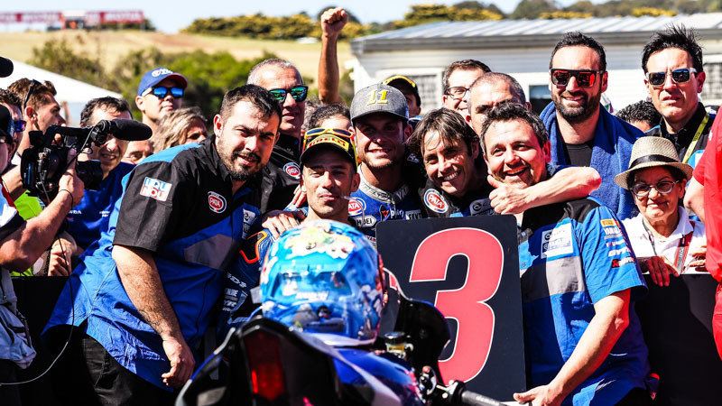 Marco Melandri started 2019 off with a podium finish at Phillip Island. Photo courtesy of Dorna WorldSBK Press Office.