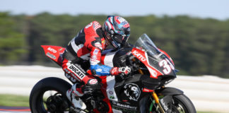 Kyle Wyman Racing Ducati's Kyle Wyman (33) in action. Photo by Brian J. Nelson.