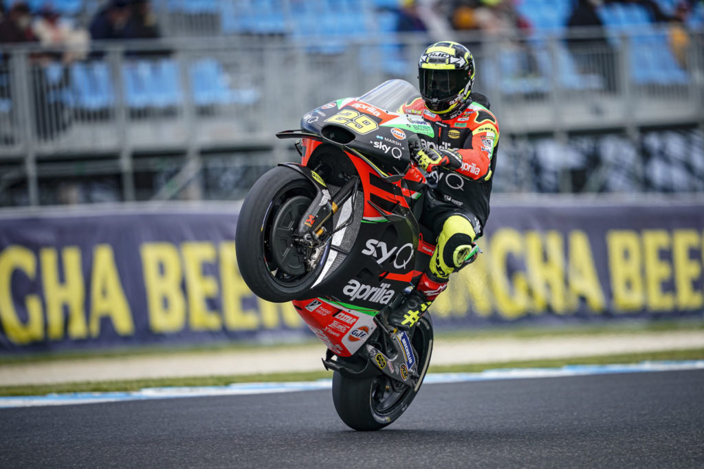 Andrea Iannone (29). Courtesy of Aprilia Gresini Racing