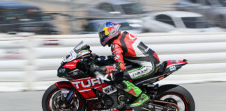Toprak Razgatlioglu (54), as seen at Laguna Seca. Photo by Brian J. Nelson.