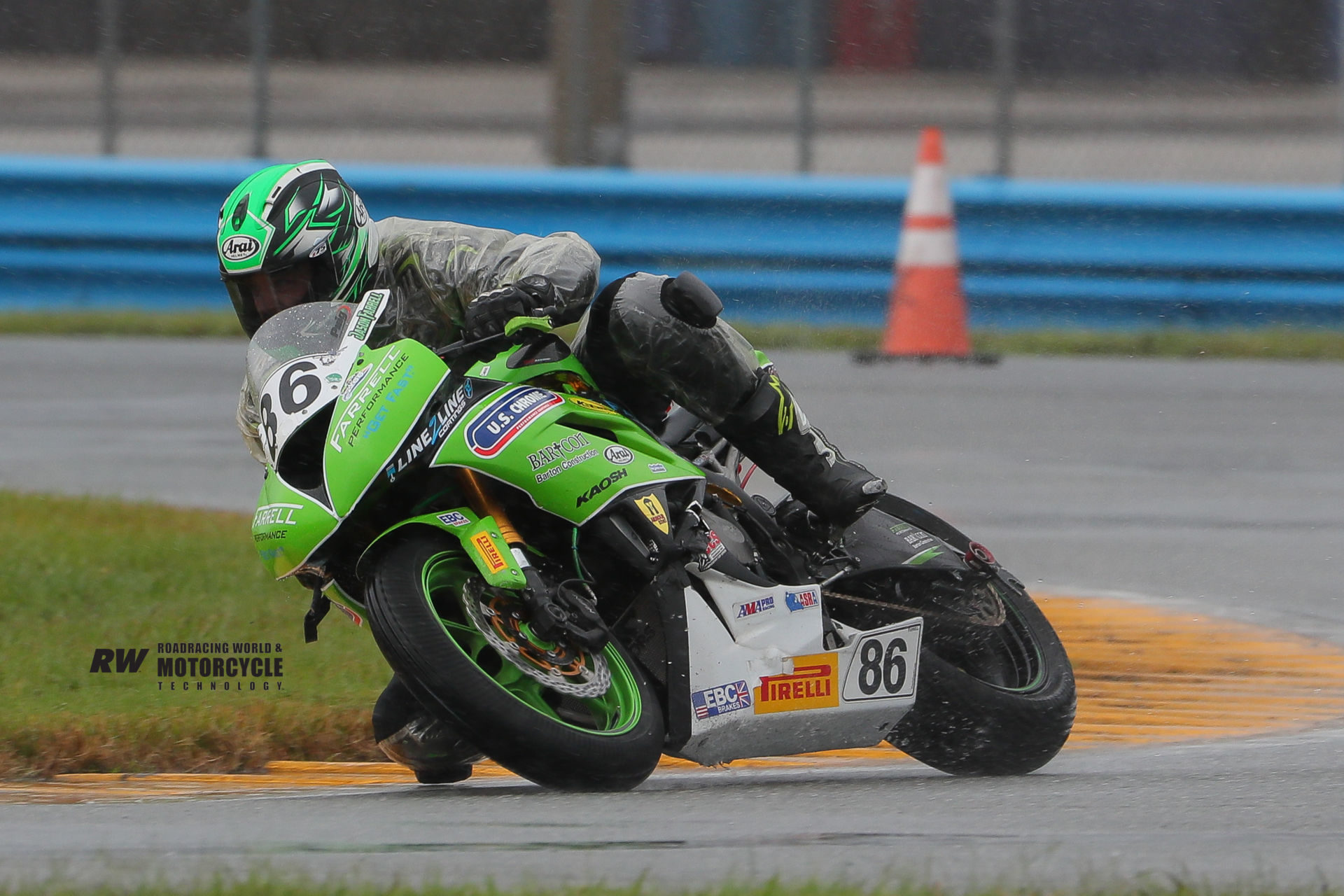 Jason Farrell (86) won two races Saturday at the CCS Race of Champions at Daytona International Speedway. Photo by Brian J. Nelson.