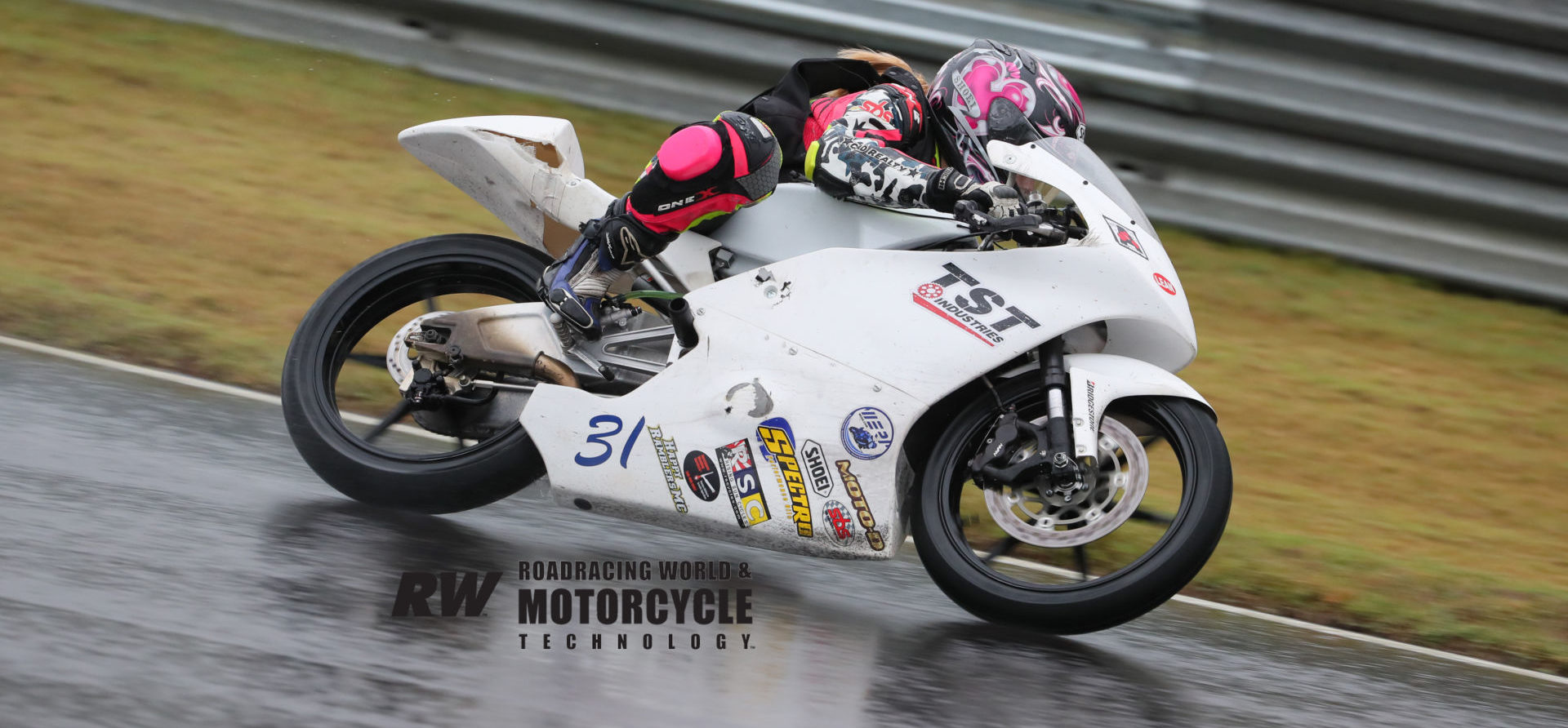 Kayla Yaakov (31), age 12, in action on her Honda NSF250R Friday at Barber Motorsports Park. Photo by Brian J. Nelson.