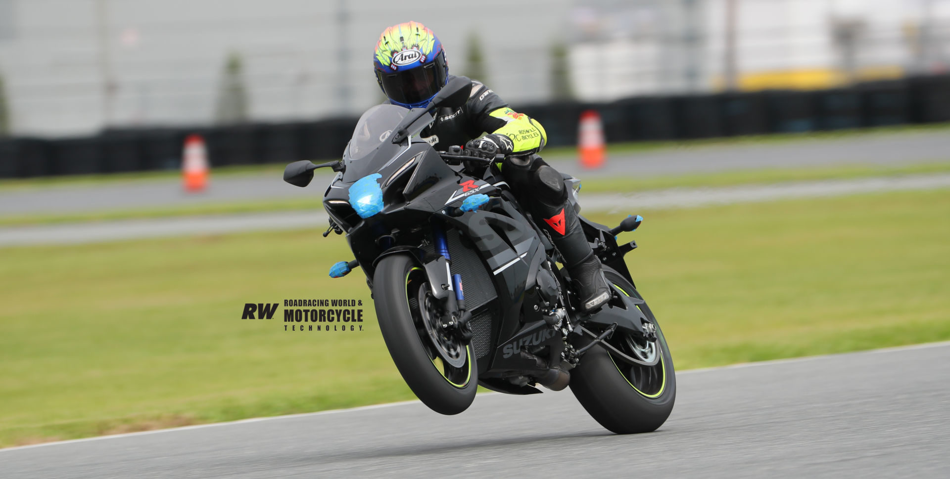 Five-time Daytona 200 winner Scott Russell riding a Suzuki GSX-R1000R during the Team Hammer Advanced Riding School October 18 at Daytona International Speedway. Photo by Brian J. Nelson.