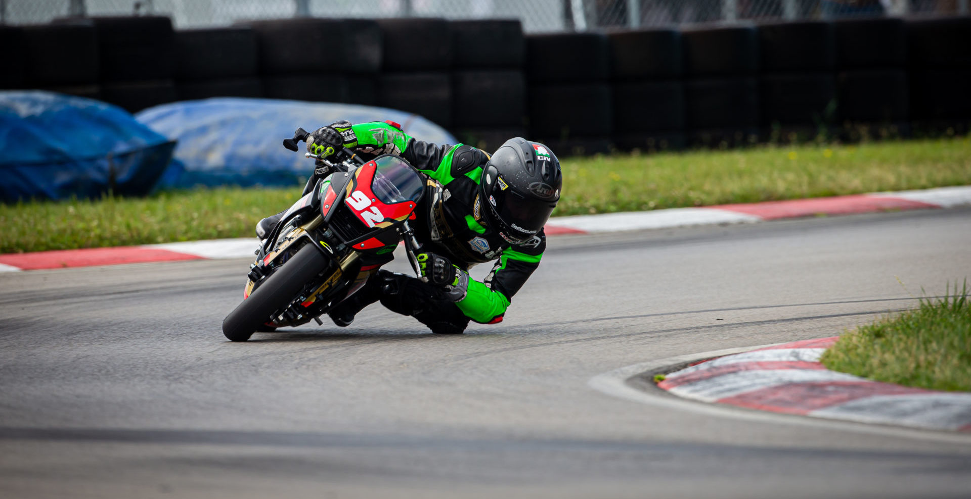 American Rossi Moor (92), as seen during the Ohvale Talent Cup at Pittsburgh International Race Complex. Photo by Michael Brock/Brock Imaging, courtesy of Rise Moto/Ohvale USA.