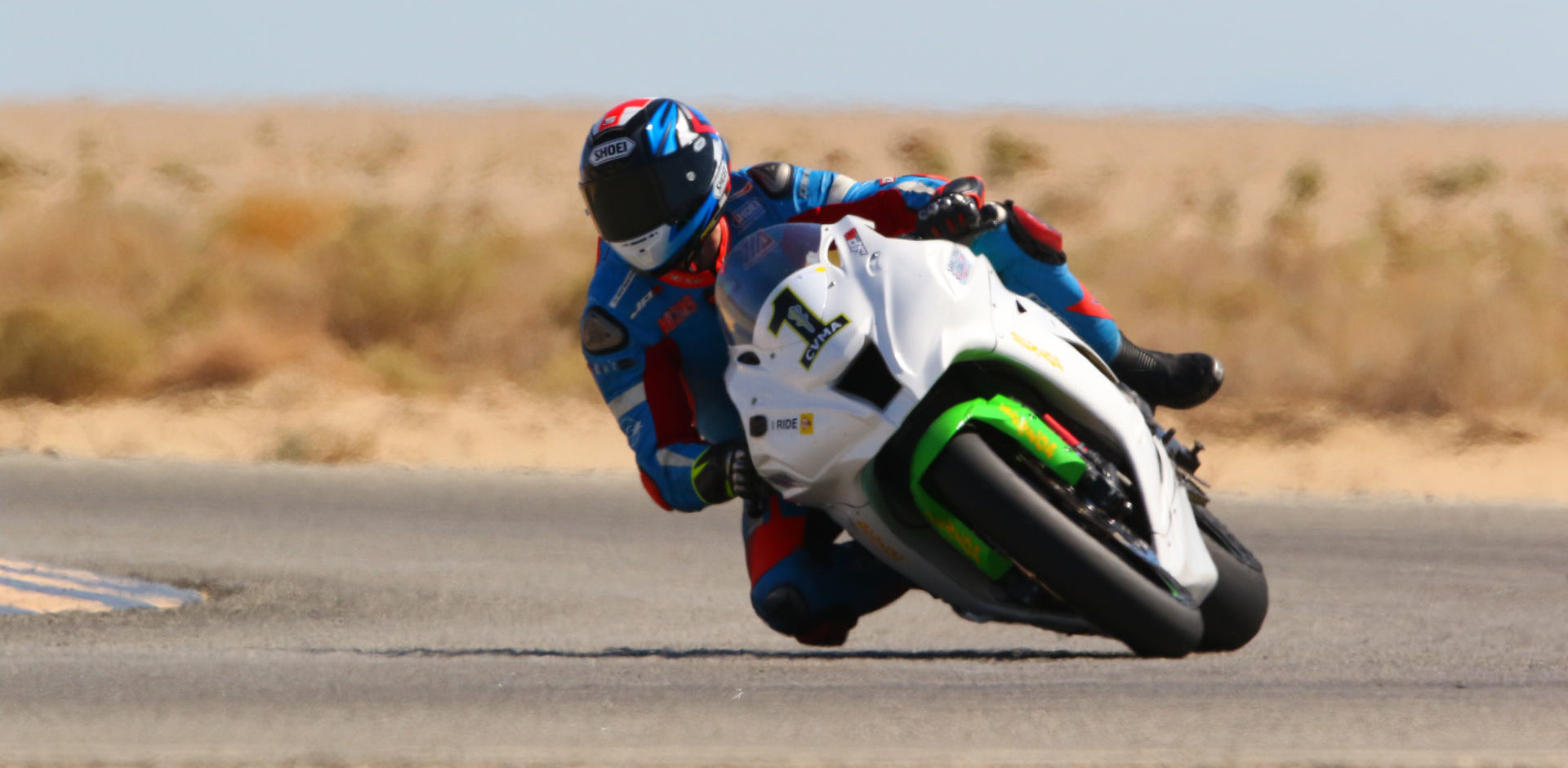 Michael Gilbert (1) during the CVMA Shootout at Chuckwalla Valley Raceway. Photo by CaliPhotography.com, courtesy of CVMA.