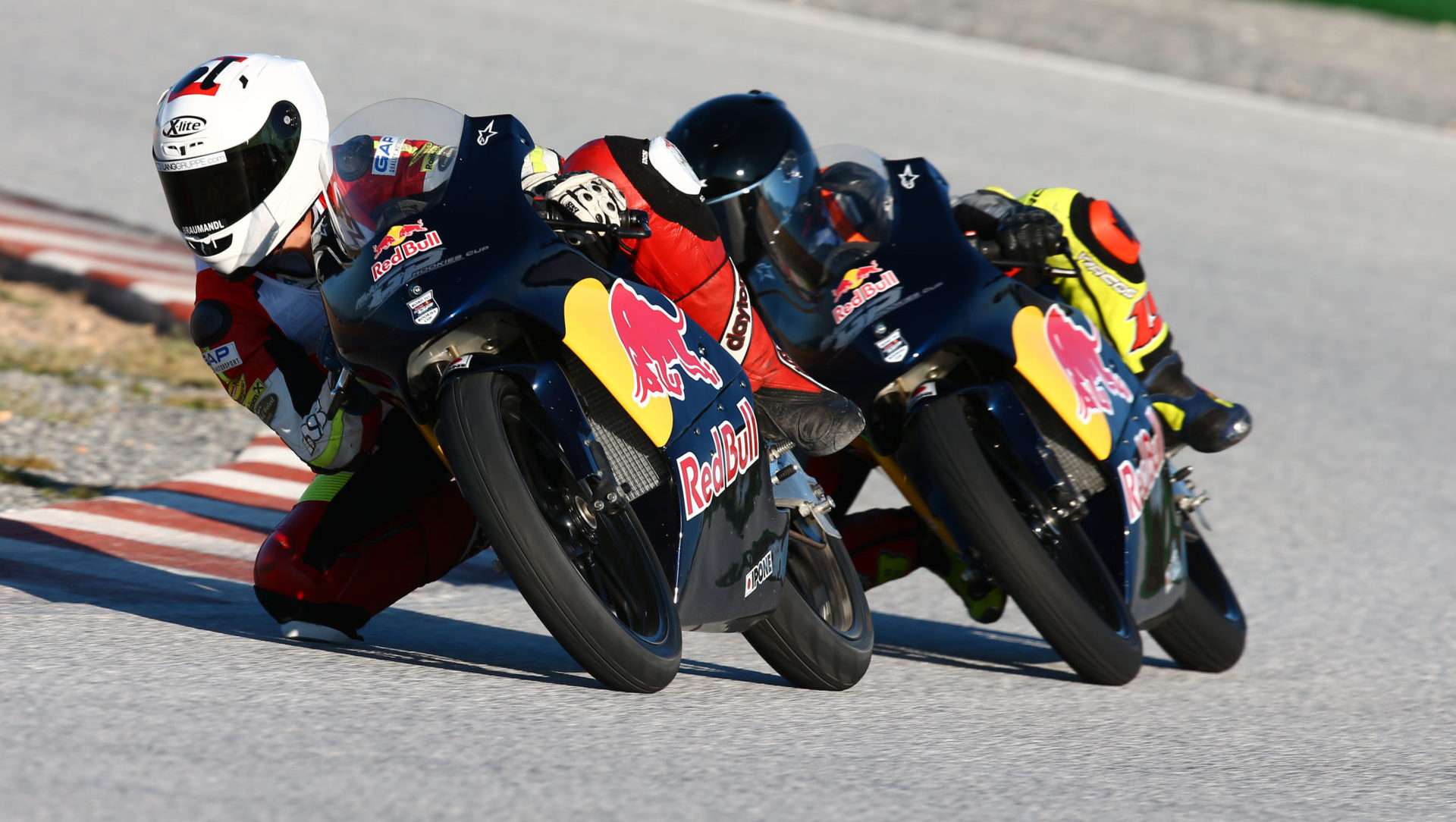 Action from the 2018 Red Bull MotoGP Rookies Cup selection event. Photo courtesy of Red Bull.