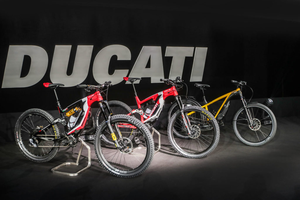 Ducati's new lineup of electric-assisted bicycles, or Ebikes. Photo courtesy of Ducati.