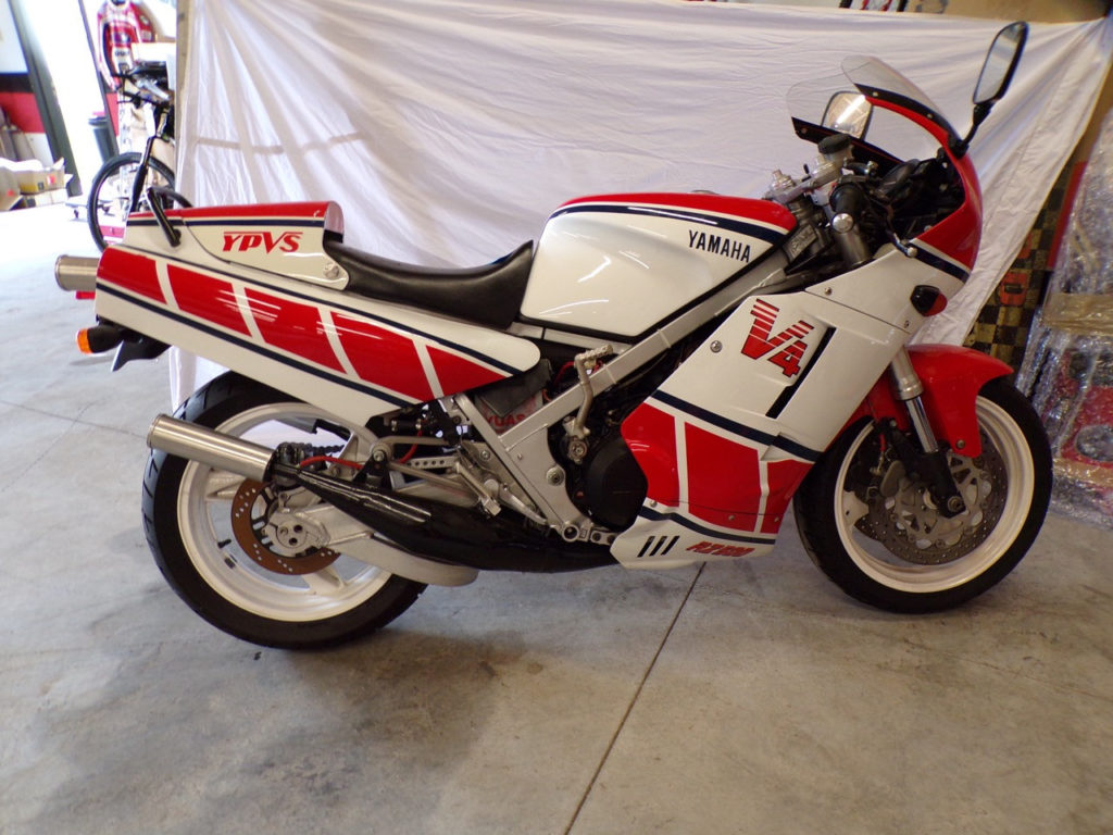 A modified 1980s Yamaha RZ500 V4 two-stroke steetbike is far from the most rare or exotic motorcycle in the collection.