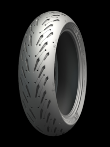 A Michelin Road 5 rear tire in size 180/55-ZR17. Photo courtesy of Michelin.