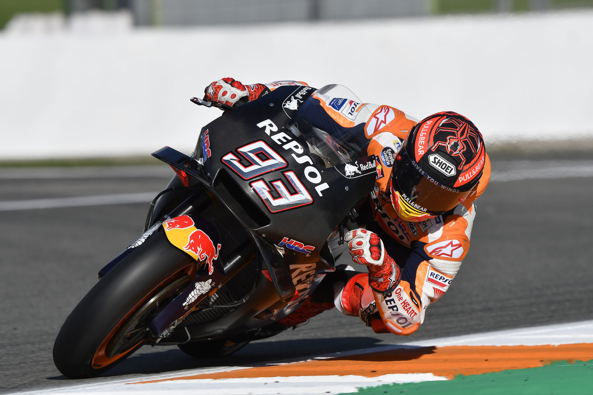 Marc Marquez (93), as seen during post-season testing at Valencia in 2018.