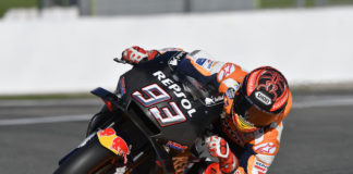 Marc Marquez (93), as seen during post-season testing at Valencia in 2018.