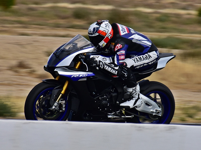 Superbike World Champion, MotoGP winner and AMA Superbike Champion Ben Spies in action at the Alpinestars Friends & Family Track Experience at Willow Springs International Raceway. Photo by Michael Gougis.