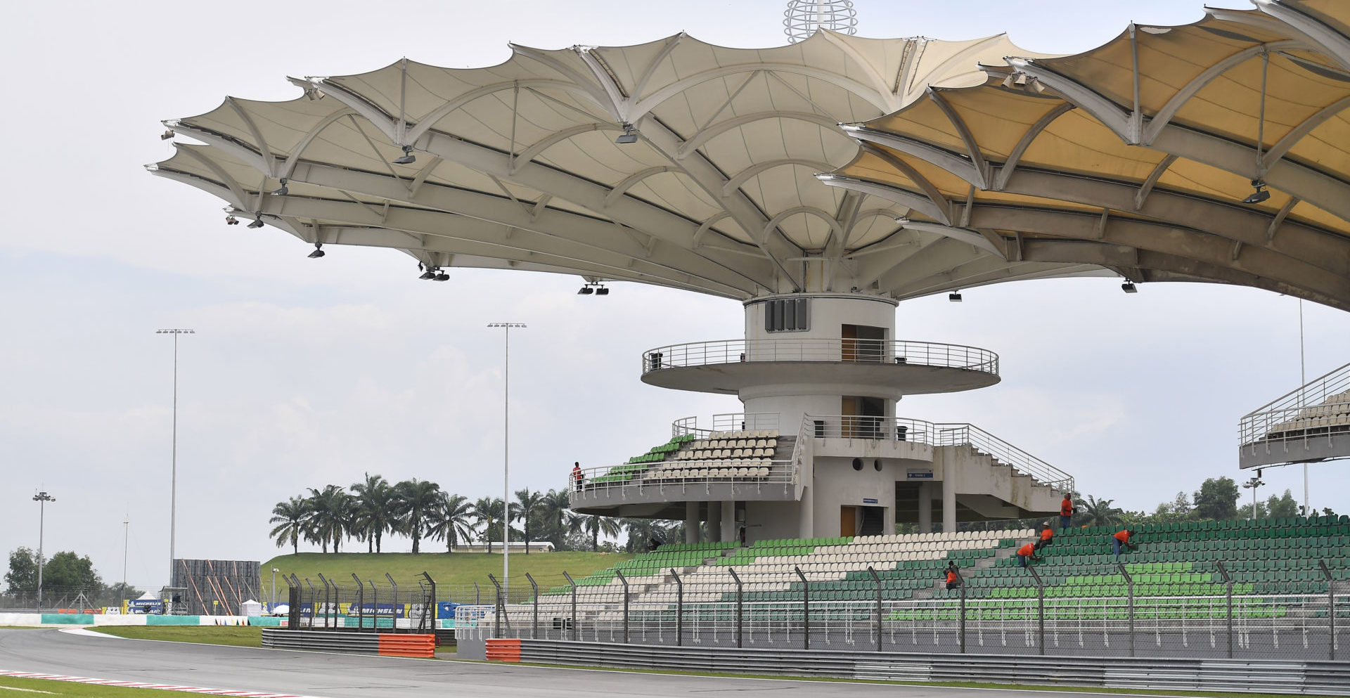 The iconic grandstands at Sepang International Circuit. Photo courtesy of Michelin.