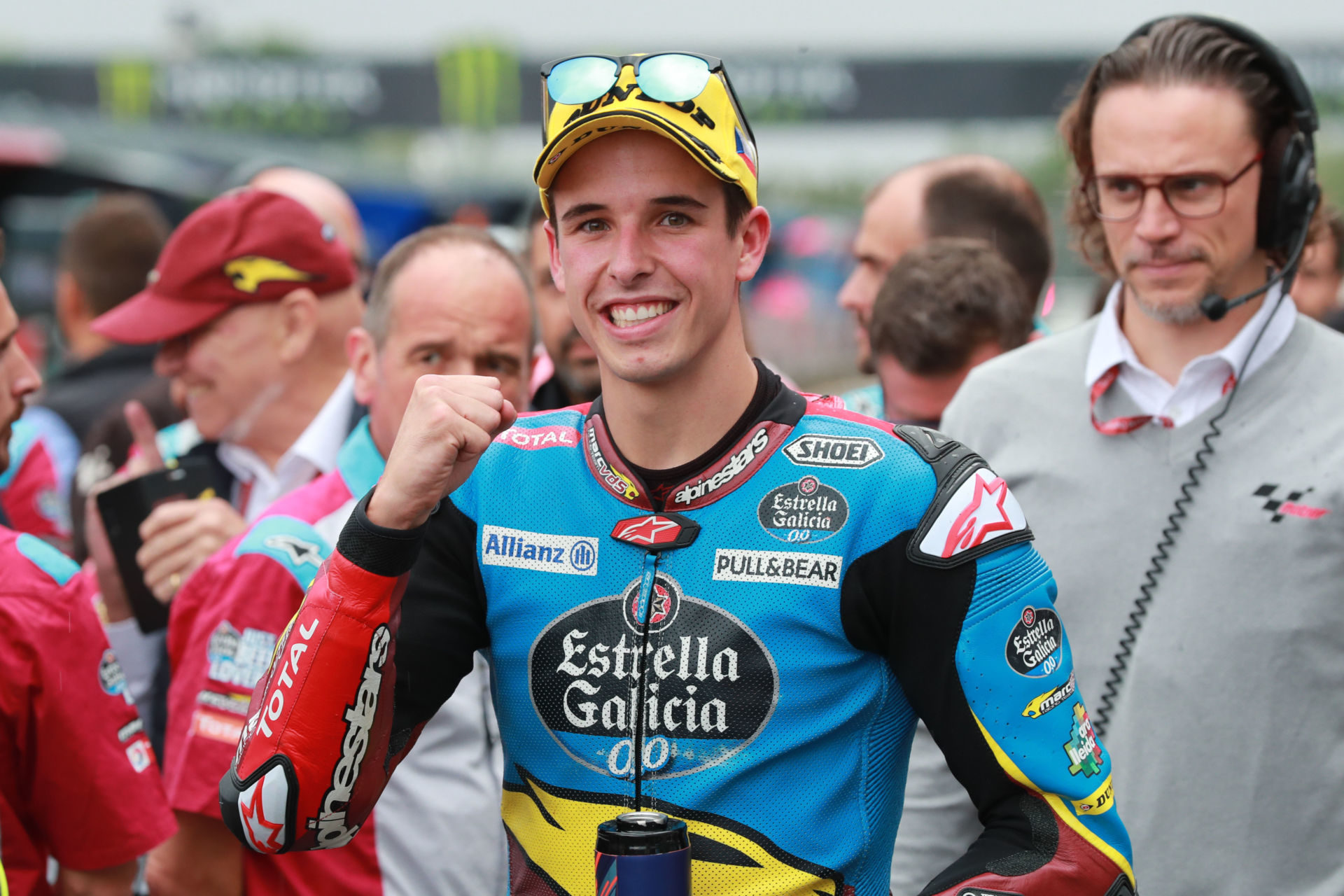 Alex Marquez in parc ferme at Brno. Photo courtesy of Estrella Galicia 0,0 Marc VDS Racing.