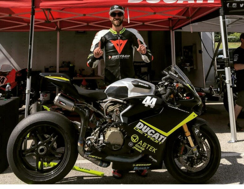 Taylor Knapp and his Ducati Detroit Panigale R.