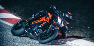A 2020-model KTM 1290 Super Duke R at speed. Photo courtesy of KTM.