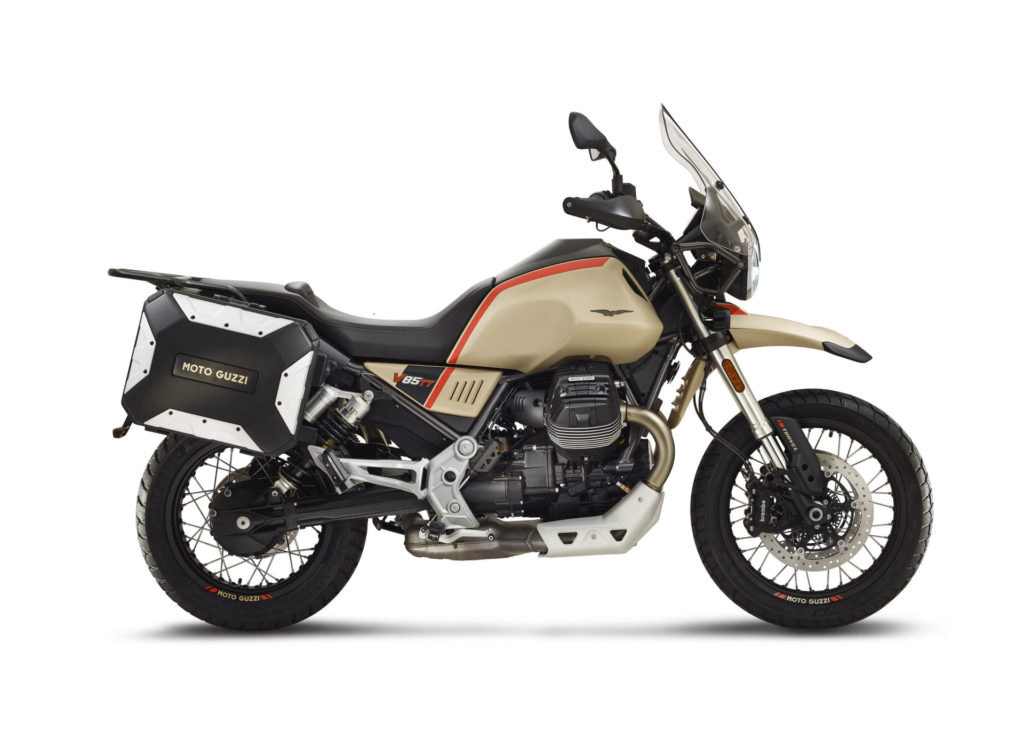 A 2020 Moto Guzzi V85 TT Travel. Photo courtesy of Piaggio Group.