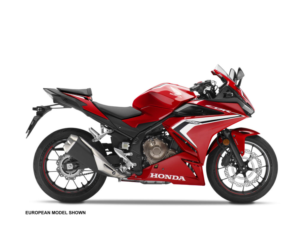 A Honda CBR500R. Photo courtesy of American Honda.