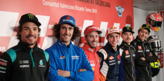 MotoGP: More Riders Share Their Thoughts On Jorge Lorenzo’s Retirement MotoGP riders (from left): Franco Morbidelli, Alex Rins, Andrea Dovizioso, Marc Marquez, Maverick Viñales, and Valentino Rossi. Photo courtesy of Dorna/www.motogp.com.