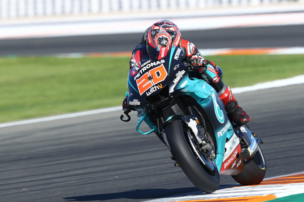 Fabio Quartararo (20). Photo courtesy of PETRONAS Yamaha SRT.