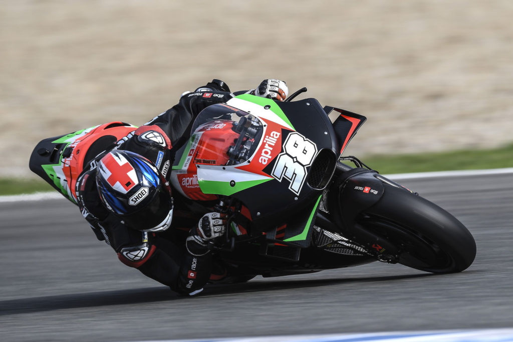 Bradley Smith (38). Photo courtesy of Aprilia Gresini Racing.