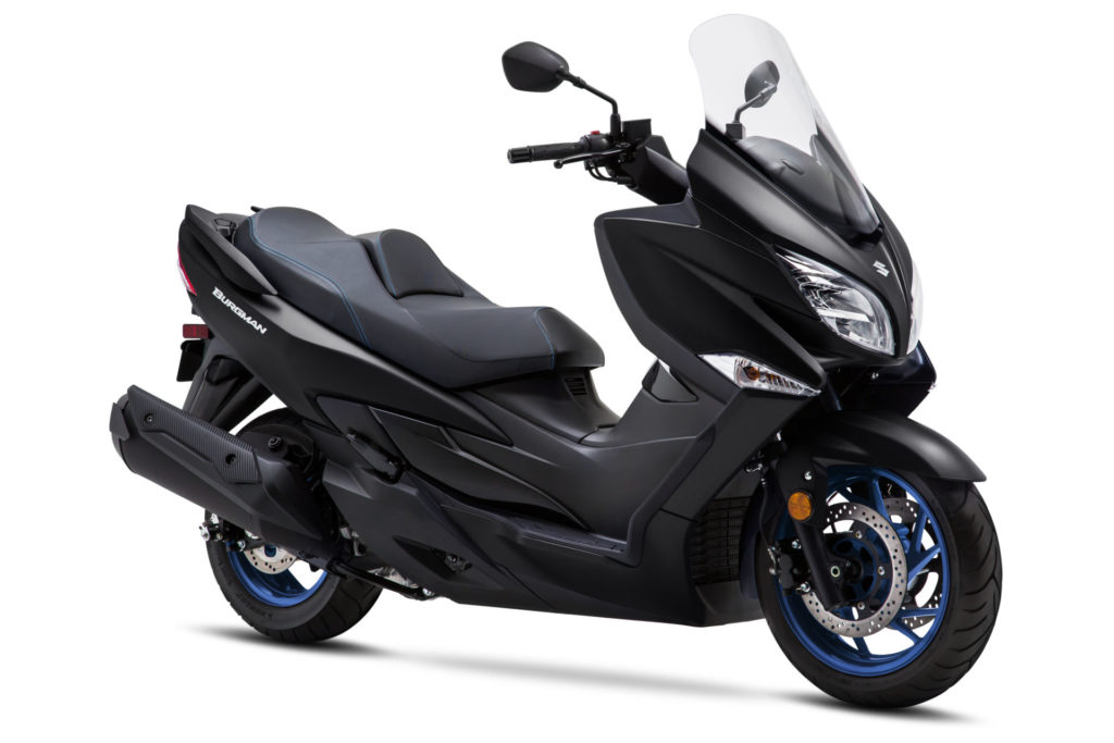 A 2020-model Suzuki Burgman 400. Photo courtesy of Suzuki Motor of America, Inc.