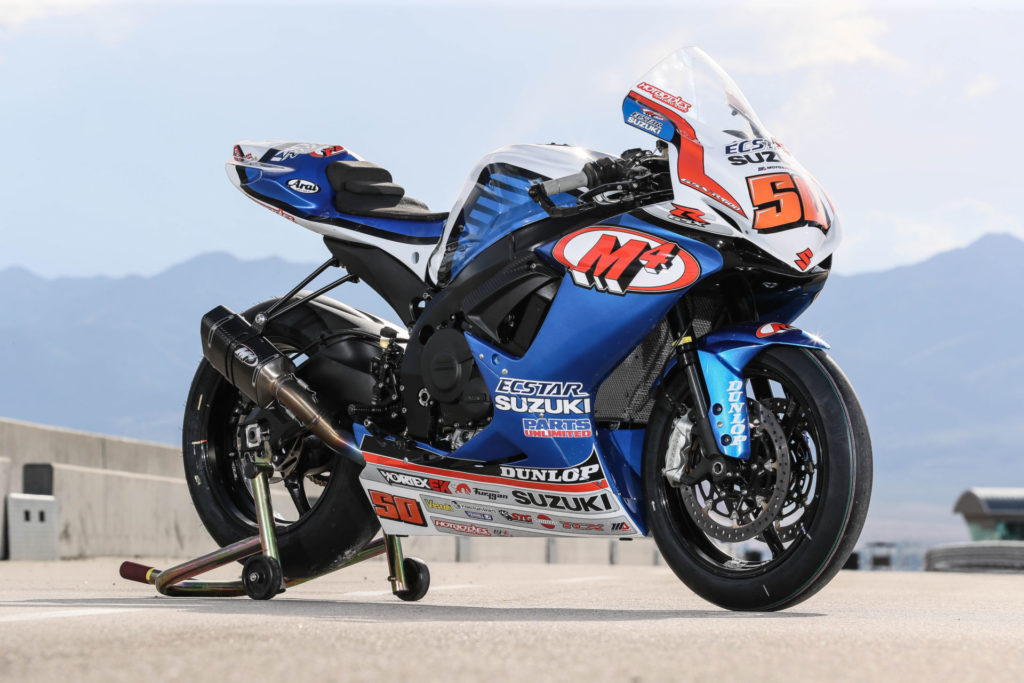 Bobby Fong's MotoAmerica Supersport Championship-winning M4 ECSTAR Suzuki GSX-R600. Photo by Brian J. Nelson.