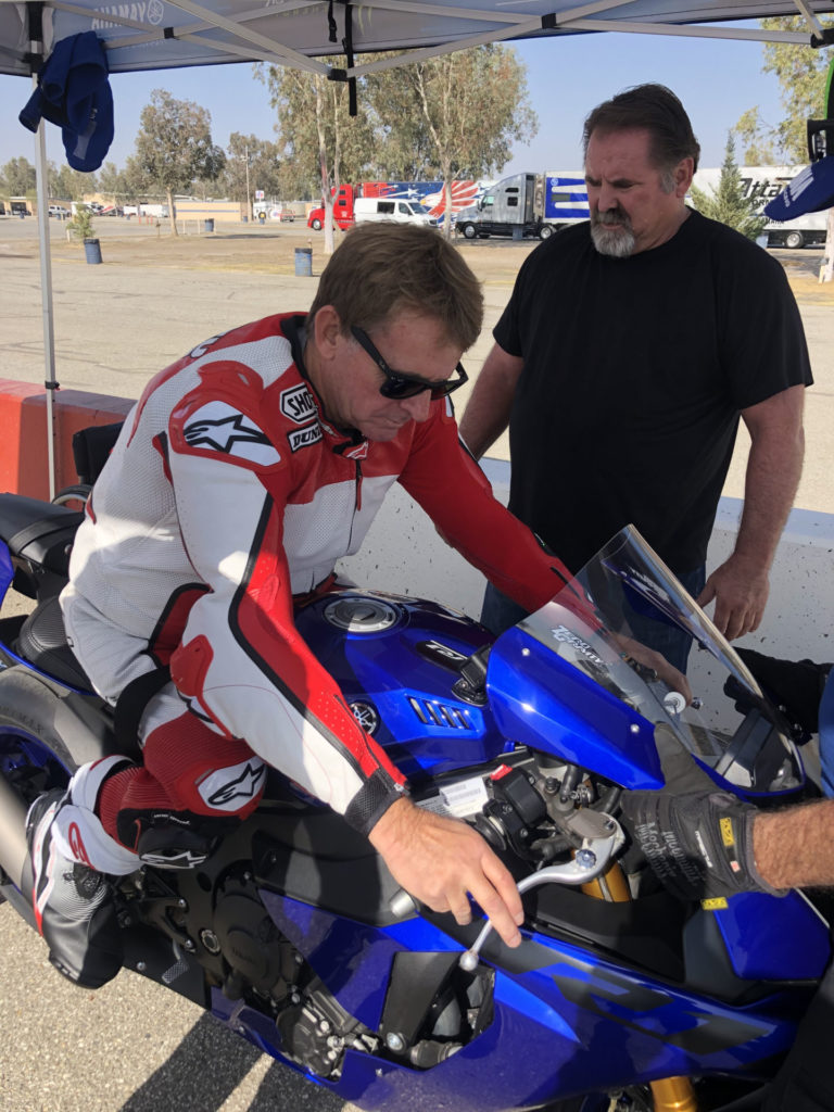 Three-time 500cc Grand Prix World Champion and current MotoAmerca president Wayne Rainey prepares to ride a motorcycle for the first time in 26 years. Photo by Paul Carruthers, courtesy of MotoAmerica.
