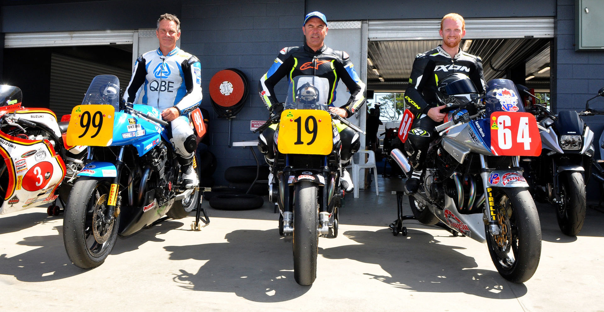 Team Australia's (from left) Steve Martin, Shawn Giles, and Aaron Morris, as seen in January 2019. Photo by Russell Colvin, courtesy of Phillip Island Grand Prix Circuit.