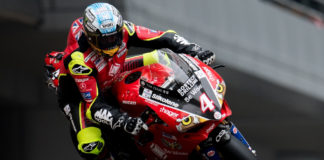 John McGuinness (4) on a PBM Ducati at Macau in 2018. Photo courtesy of Paul Bird Motorsport.