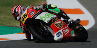 FIM CEV Moto2: More On Brandon Paasch’s European Championship Race At Valencia Brandon Paasch (96) at speed at Valencia. Photo courtesy of Baiko Racing Team.