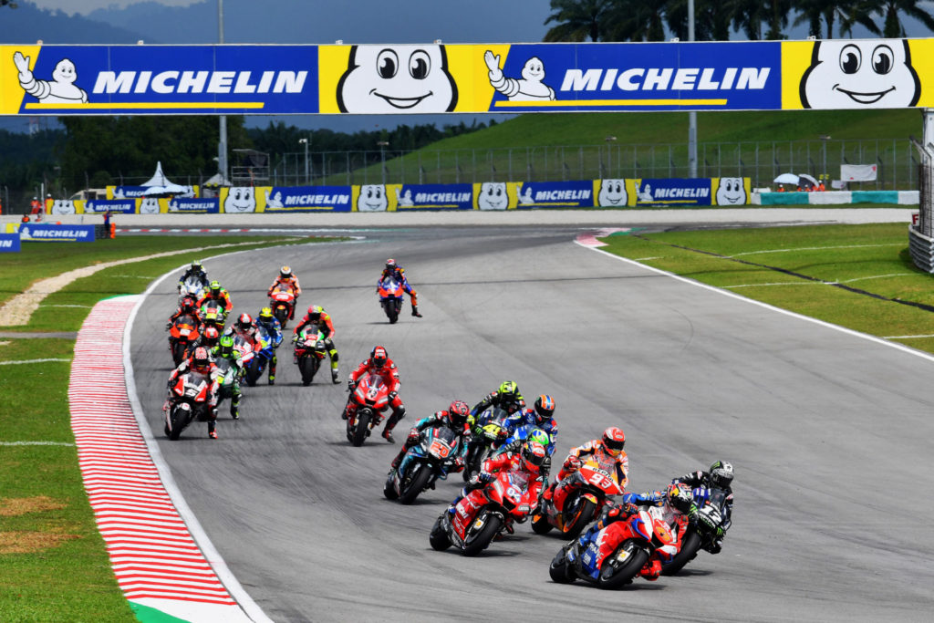 The start of the Malaysian Grand Prix at Sepang International Circuit. Photo courtesy of Michelin.