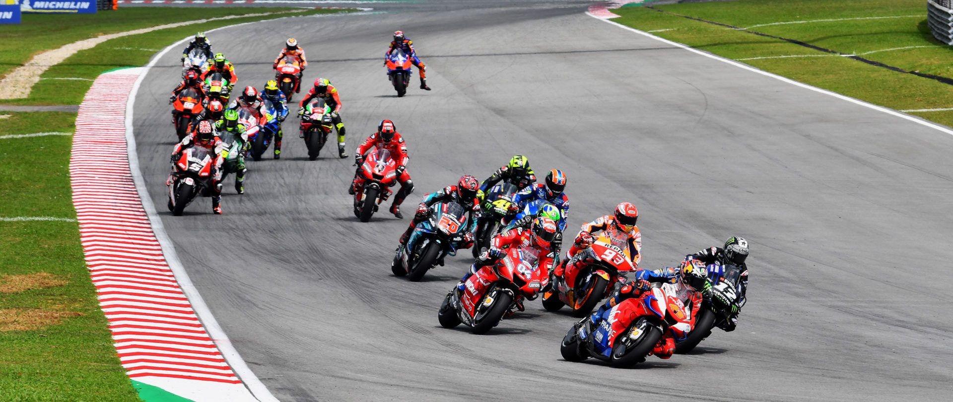 The start of the Malaysian Grand Prix at Sepang International Circuit. Photo courtesy Michelin.