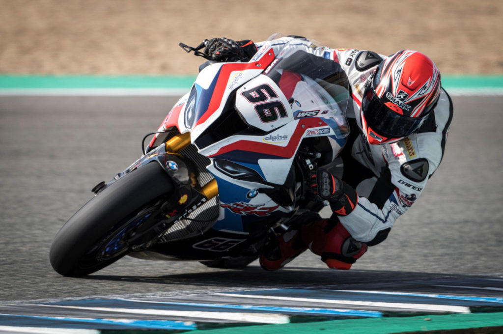 Tom Sykes (66). Photo courtesy of BMW Motorrad WorldSBK Team.