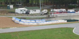 Soft barriers purchased by the Roadracing World Action Fund deployed at the exit of Turn 12 at Road Atlanta. Photo courtesy of MotoAmerica.