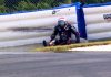 Kyle Wyman, after crashing into Roadracing World Action Fund Airfence at 104 mph in Turn One at Barber Motorsports Park. Photo courtesy of beIN SPORTS USA.