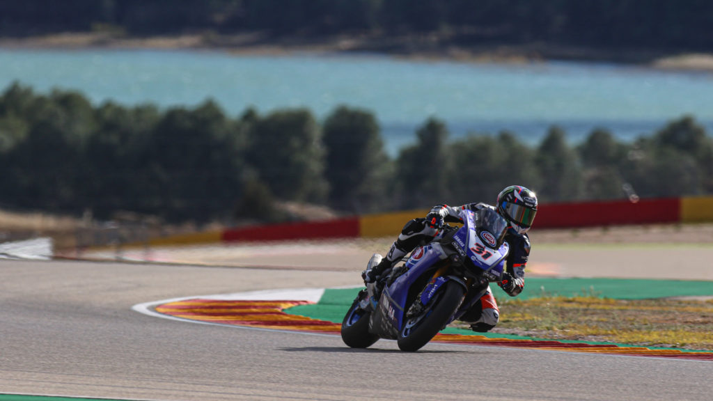 Garrett Gerloff (31) was riding at Motorland Aragon for the first time ever. Photo courtesy of Dorna WorldSBK Press Office.