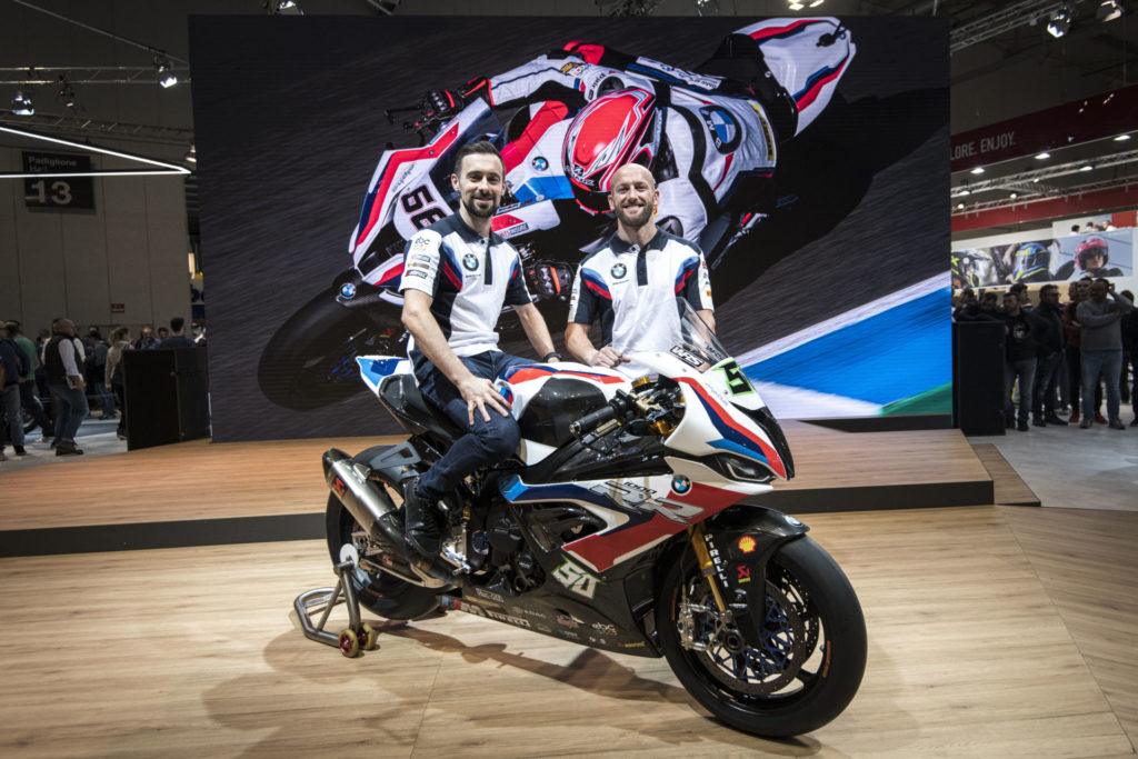 Eugene Laverty (left) and Tom Sykes (right). Photo courtesy of BMW Motorrad Motorsport.