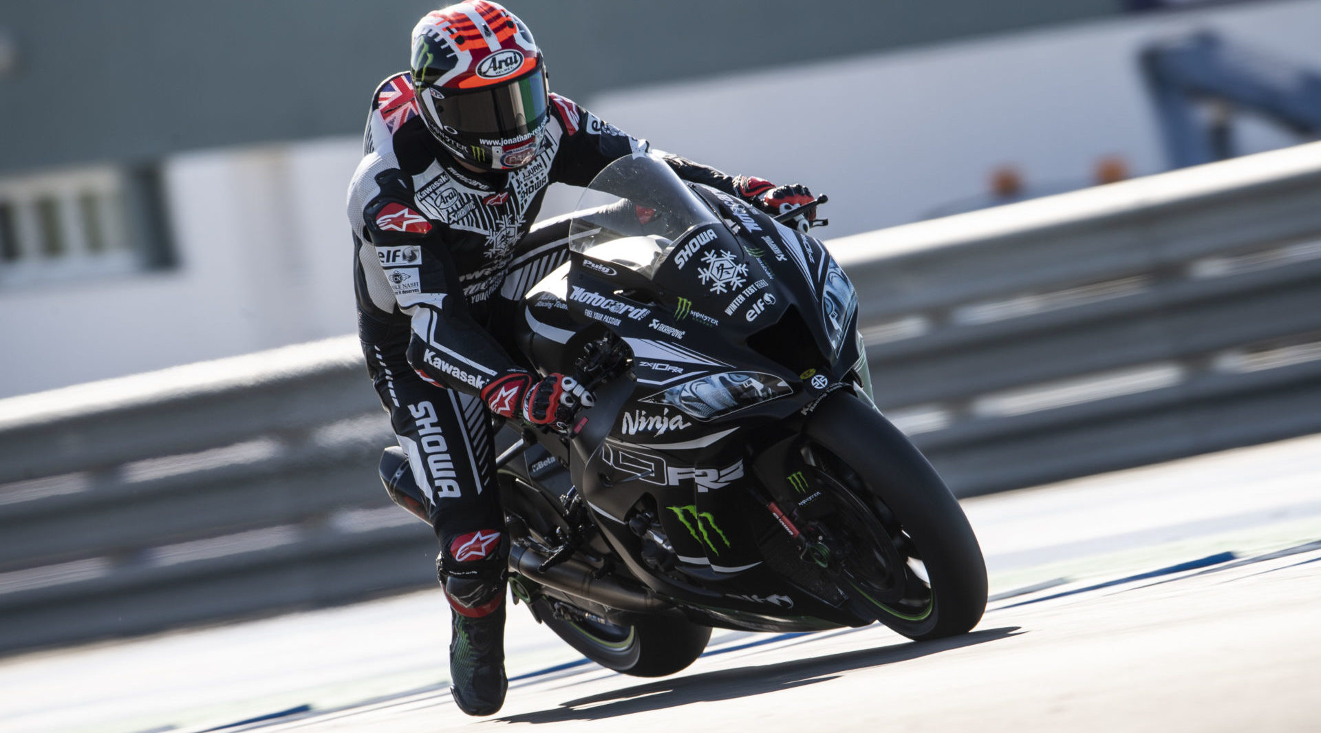 Jonathan Rea in action at Jerez. Photo courtesy of Kawasaki.